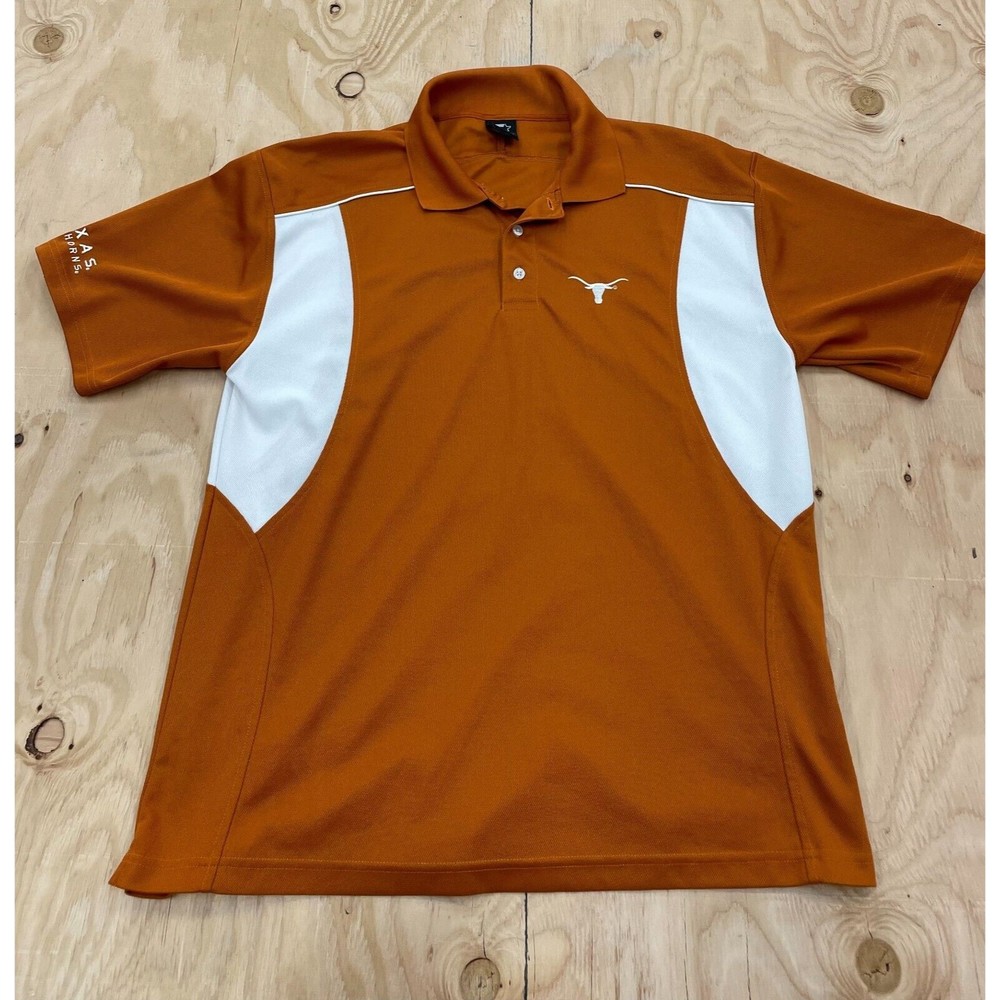 Vintage Starter Texas Longhorns Short Sleeve Polo Shirt Mens Size Large
